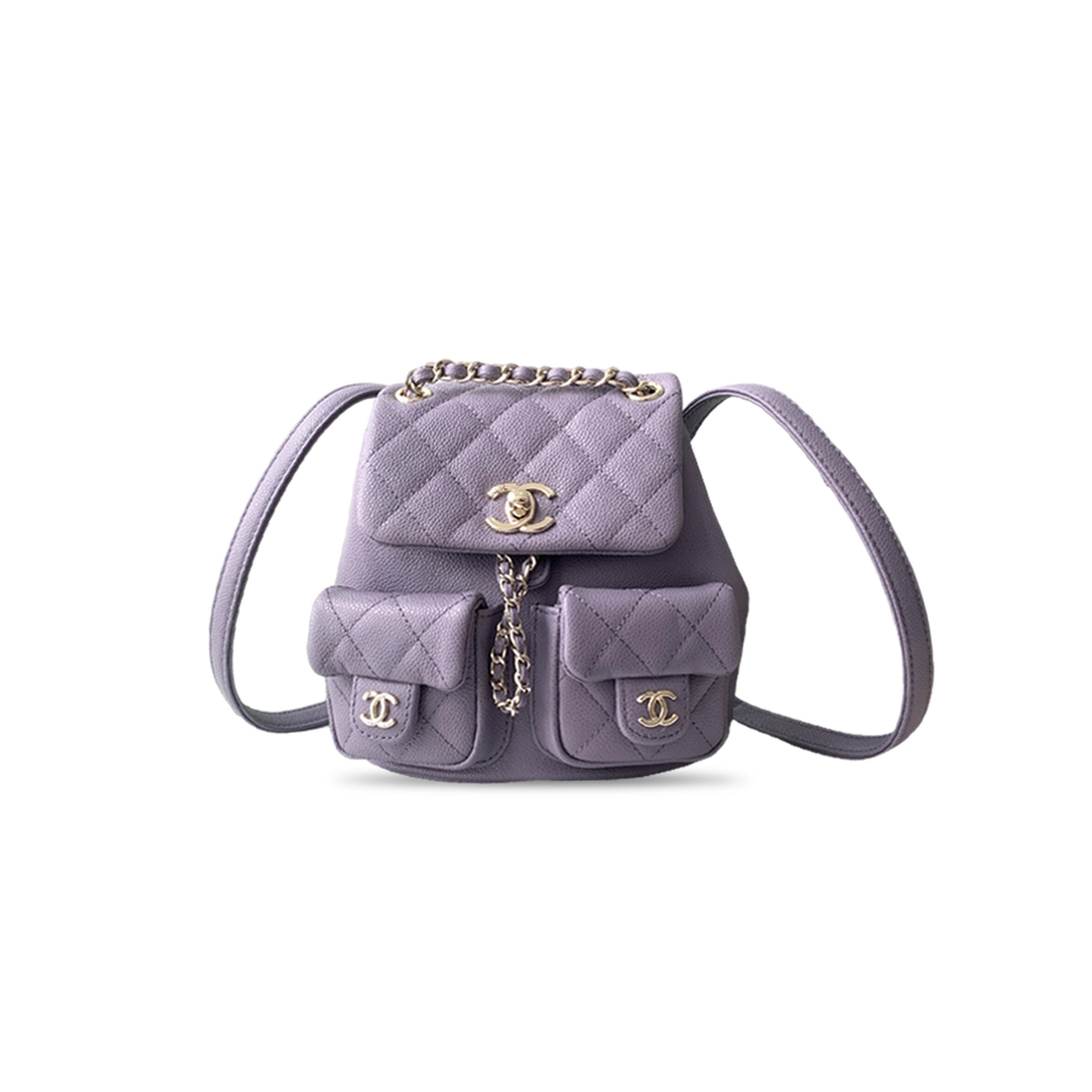CHANEL BACKPACK MATELASSE CAVIAR LEATHER AS3787 (17.5*16.5*10cm)
